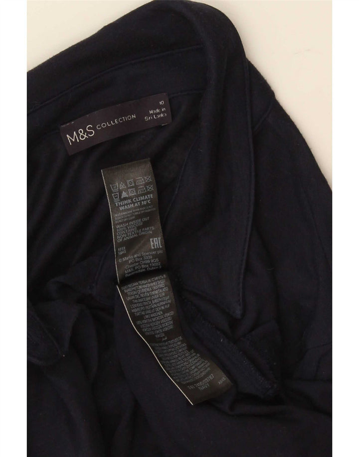 Marks & Spencer Chemise Femme UK 10 Small Bleu Marine Viscose