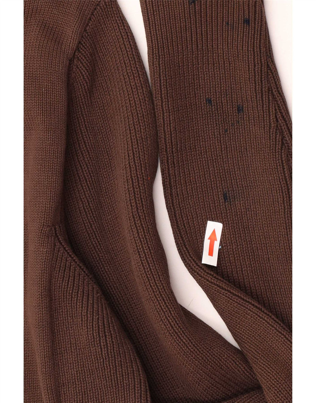 Zara Cardigan Homme Pull Large Marron Coton