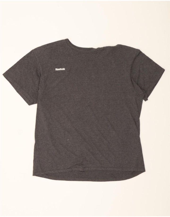 REEBOK Mens T-Shirt Top XL Grey Cotton Vintage Reebok and Second-Hand Reebok from Messina Hembry 