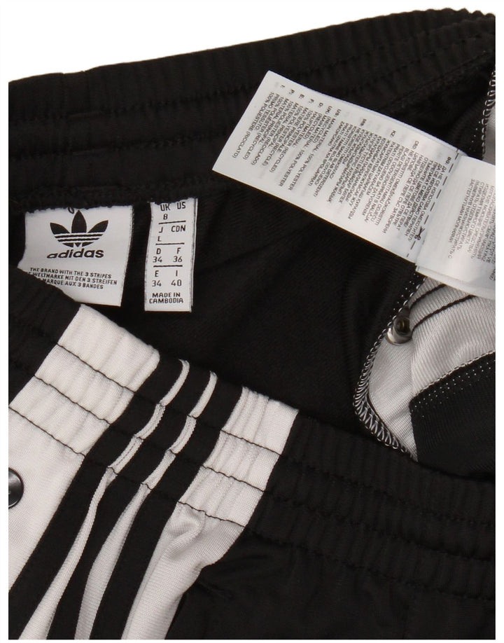 Adidas Pantalon de survêtement pour femme UK 8 Small Noir Colourblock Polyester