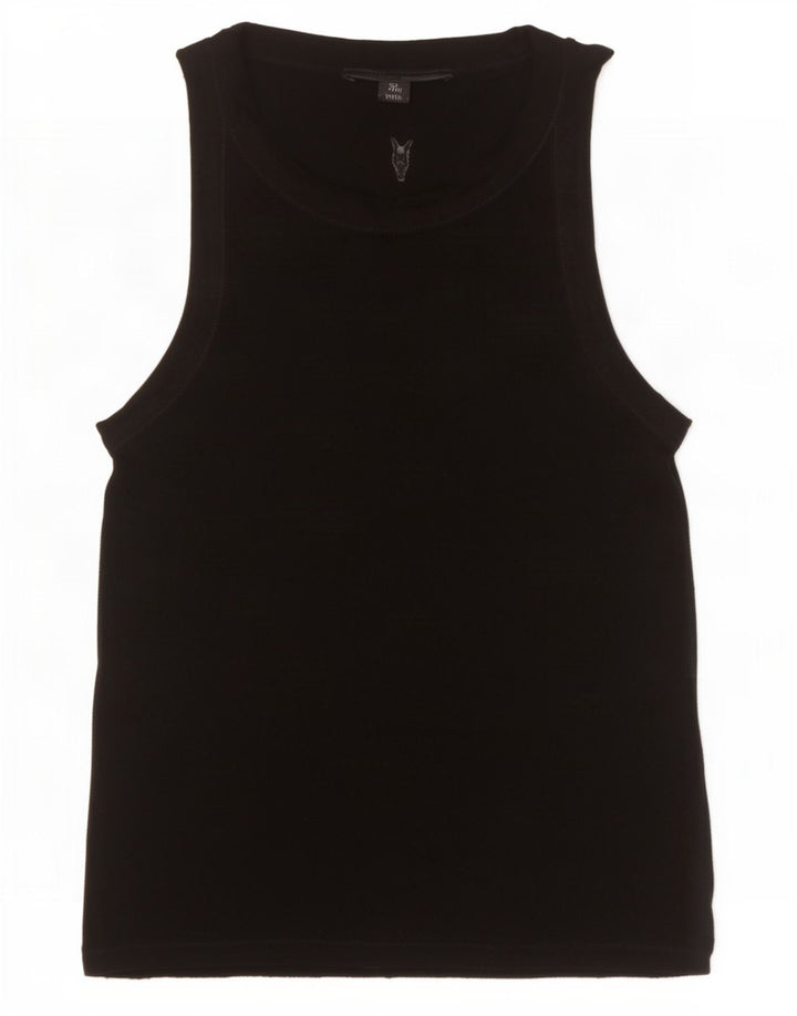 All Saints Débardeur Femme UK 10 Small Noir Lyocell