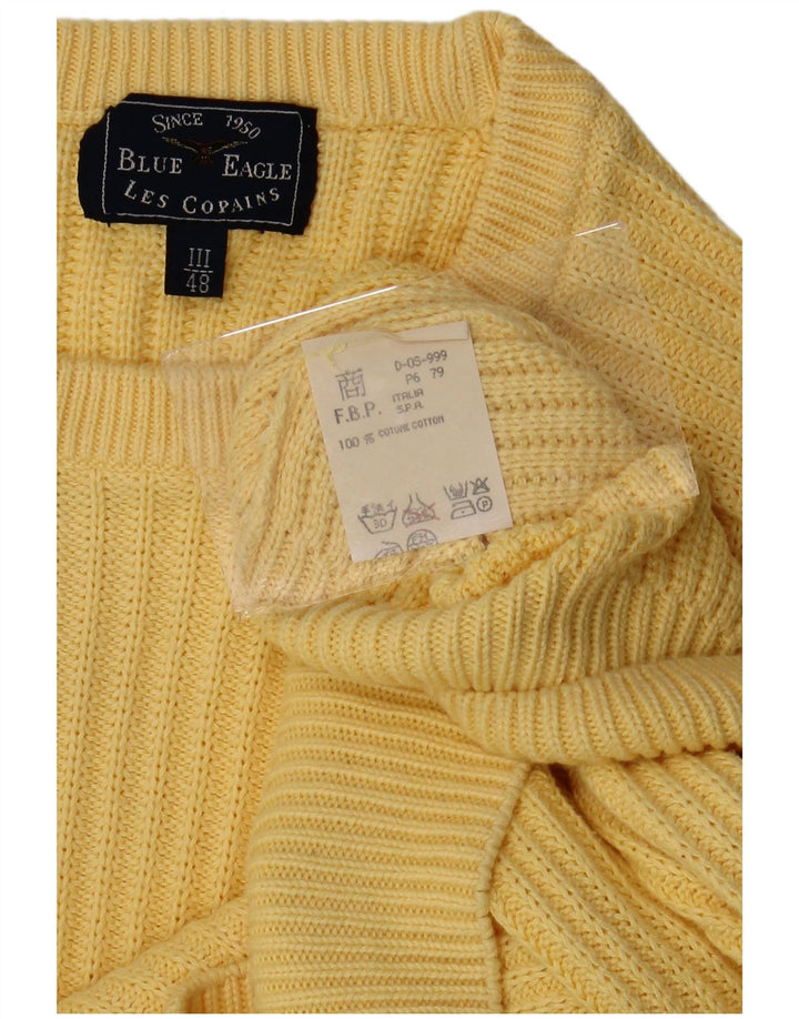 LES COPAINS Femme Pull Col Rond Aigle Bleu IT 48 XL Jaune