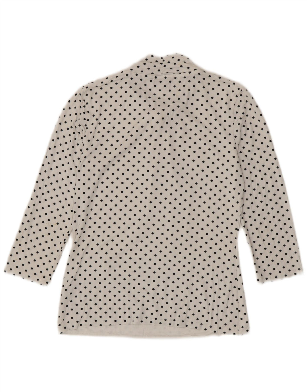 HOBBS Chemisier à manches 3/4 pour femme avec nœud sur le devant, taille 36, petit pois blanc