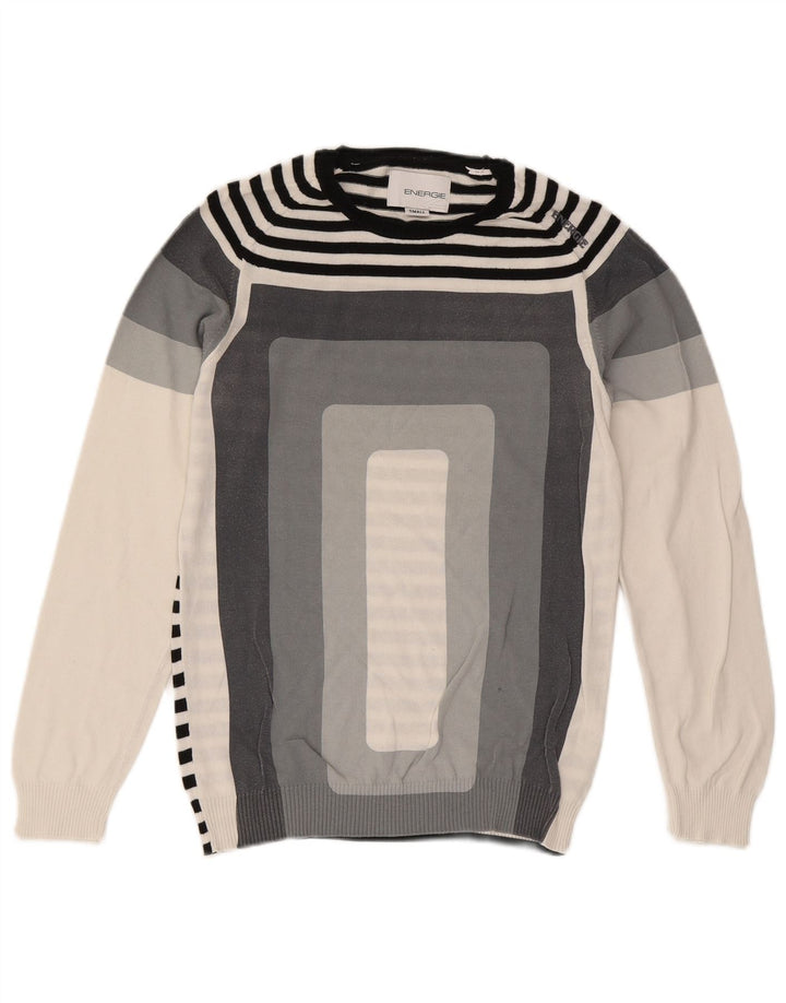 Energie Pull col rond pour homme Petit gris colour block