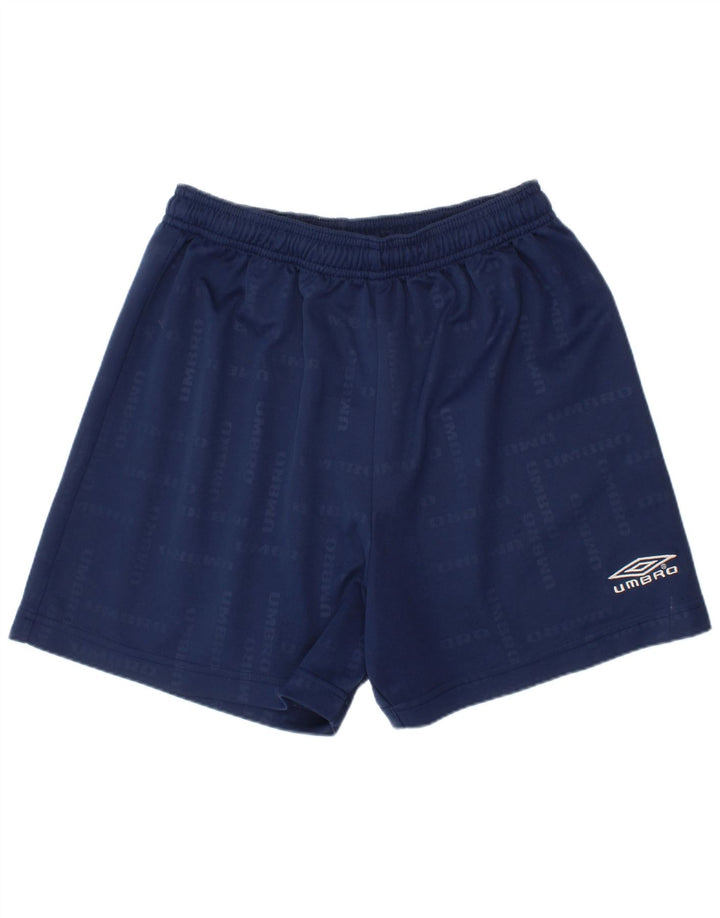 UMBRO Short de Sport Graphique Garçon 13-14 ans Bleu Marine Polyester