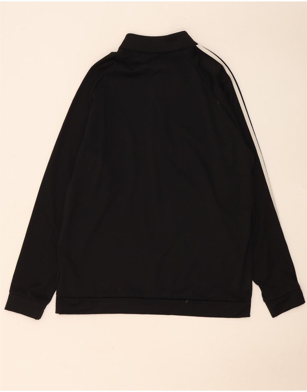 Adidas Sweat-shirt à col zippé pour homme Grand noir Polyester