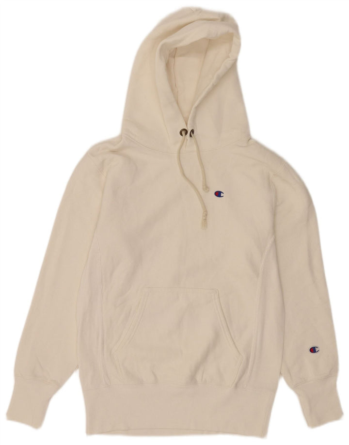 Champion Pull à capuche Reverse Weave pour homme en coton blanc petit
