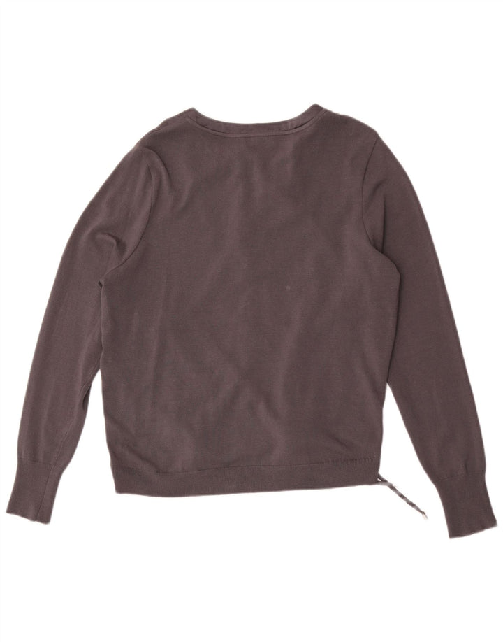 MINT VELVET Veste de survêtement pour femme UK 12 Soie gris moyen