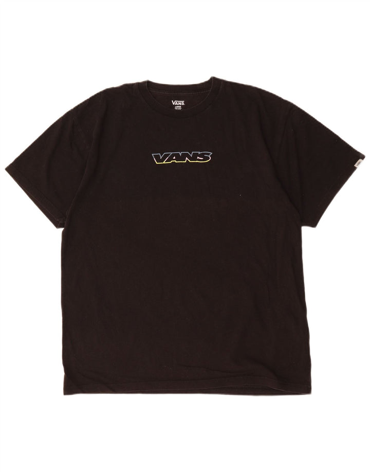 Vans T-shirt graphique pour hommes, grand, en coton noir