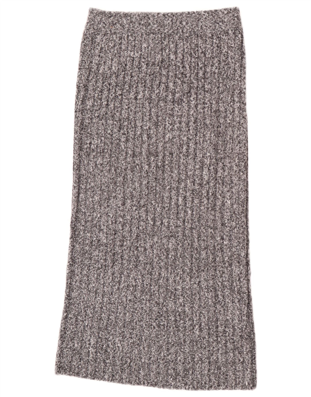 Zara Femme Jupe Maxi En Tricot Petit W26 Gris Polyester