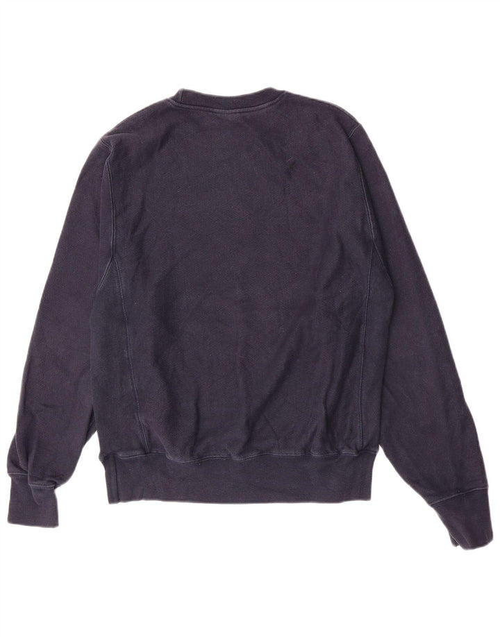 Champion Reverse Weave Graphic Sweatshirt Jumper Petit Bleu Marine