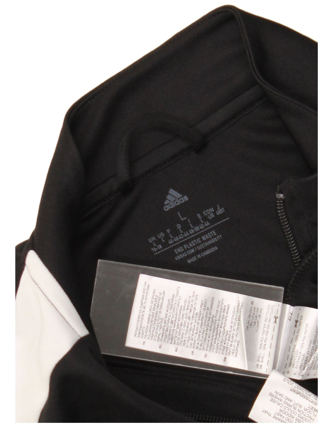 Adidas Veste de survêtement Aeroready pour femme UK 16/18 Large Noir Polyester