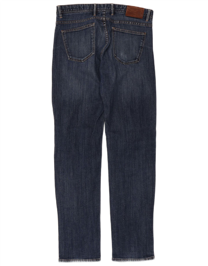 Massimo Dutti Jean slim pour homme EU 42 Large W32 L32 Bleu