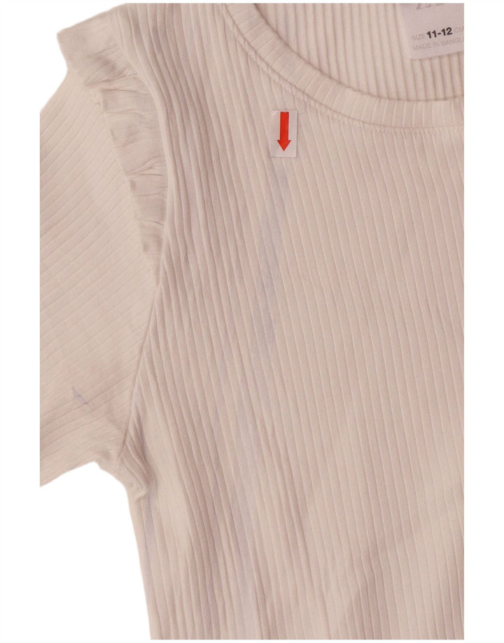Zara T-Shirt Fille 11-12 Ans Blanc