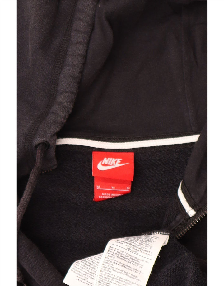 Nike Sweat à capuche zippé pour homme en coton noir moyen