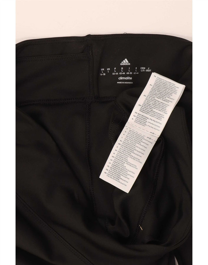 Adidas Climalite Capri Leggings UK 16/18 Large Noir Polyester