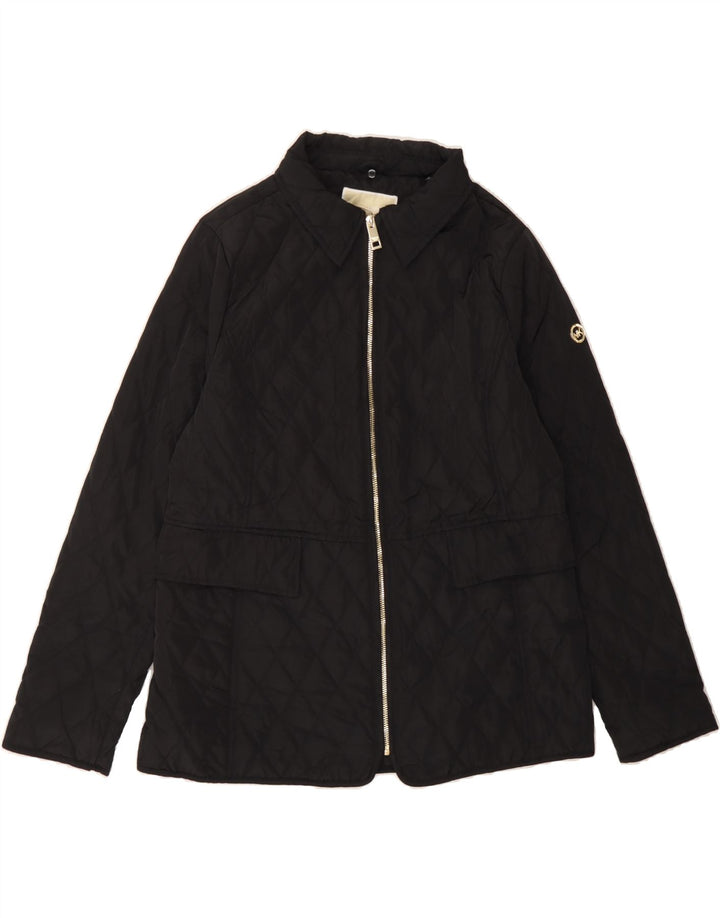 MICHAEL KORS Womens Quilted Jacket UK 16 Large Black Polyester Vintage Michael Kors and Second-Hand Michael Kors from Messina Hembry 