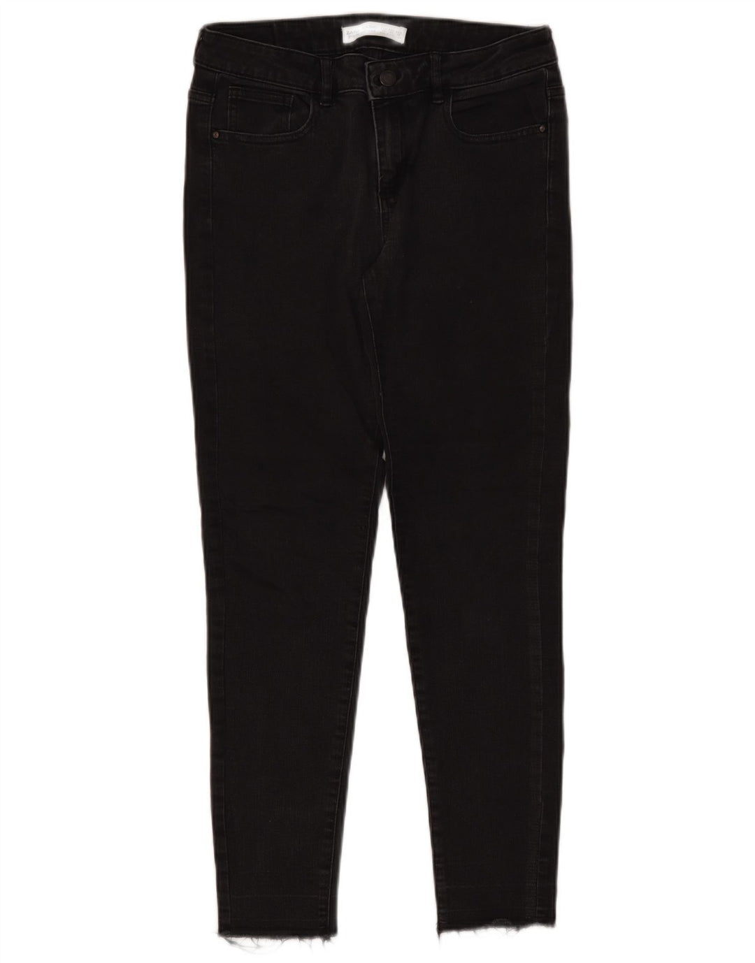 Jean skinny ZARA femme EU 38 petit W28 L26 coton noir
