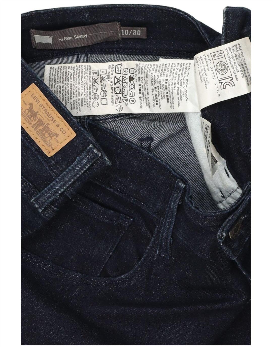 Levi's Jupe en Jean W30 Femme Bleu Marine Moyen Coton