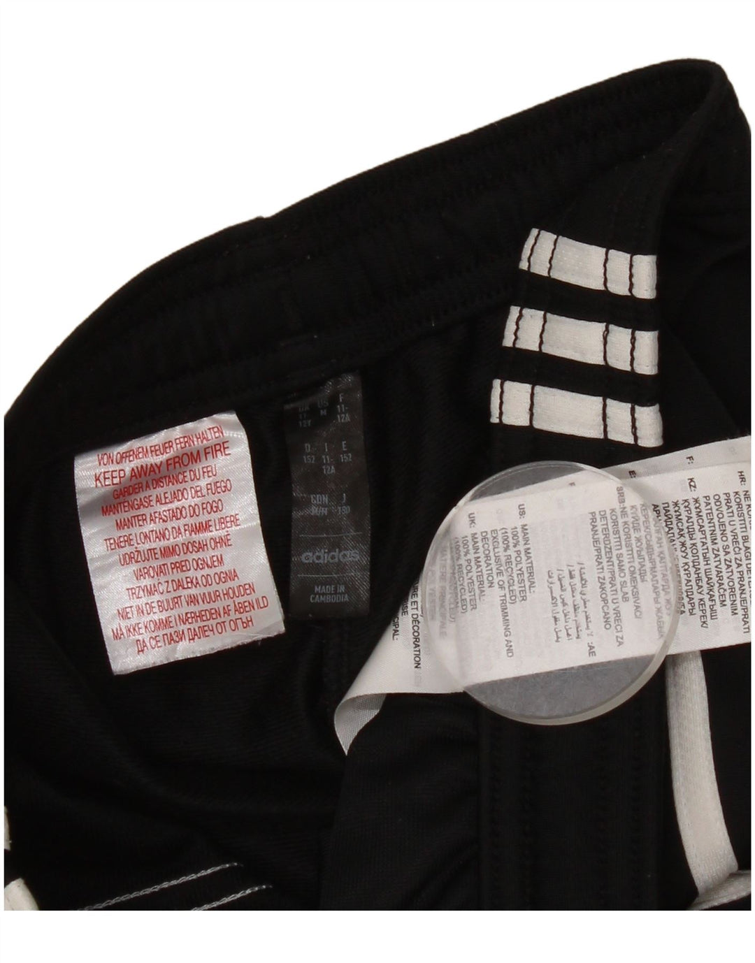 Adidas Pantalon de survêtement garçon 11-12 ans Noir Polyester