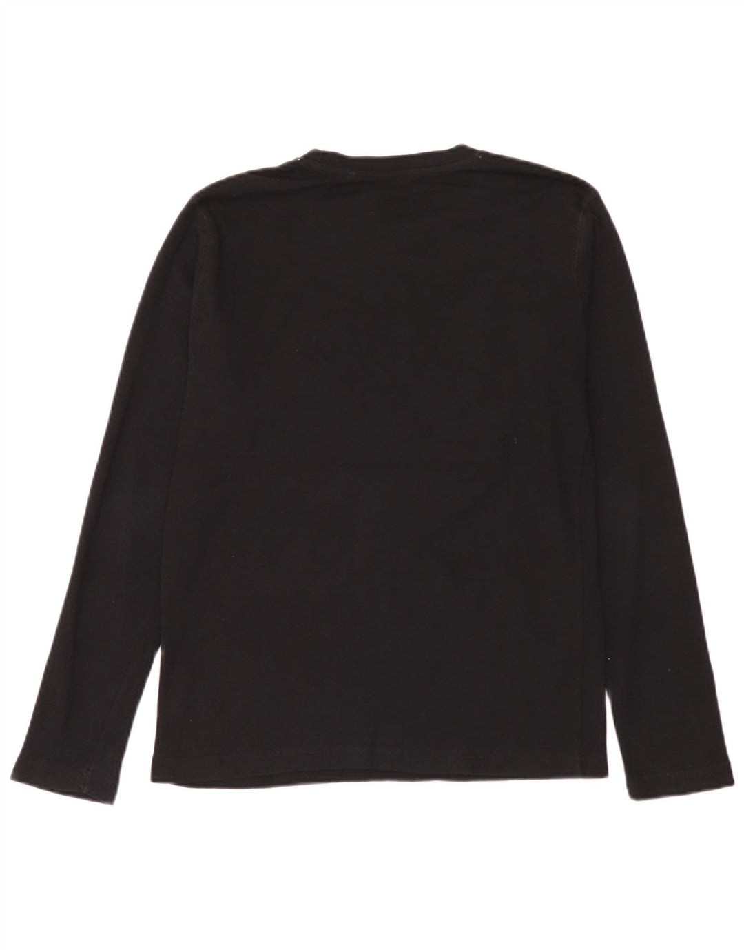 Guess Haut graphique à manches longues pour femme UK 14 Large Noir Coton