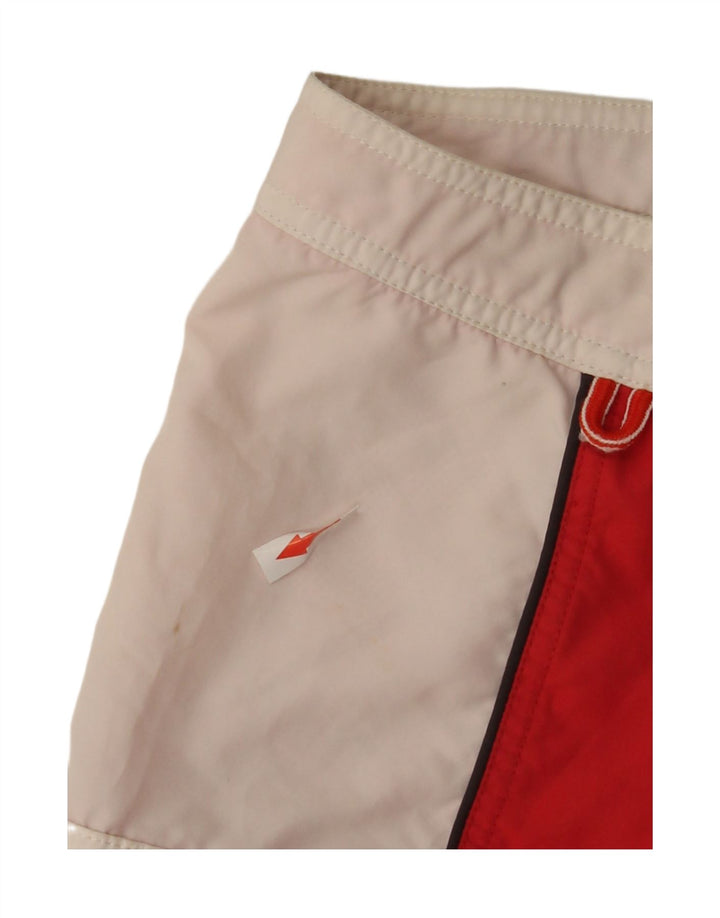 Sundek Short de bain graphique pour hommes, grand color block rouge
