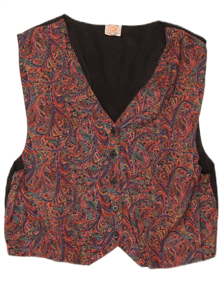 Gilet Femme Vintage IT 44/46 Moyen Paisley Multicolore