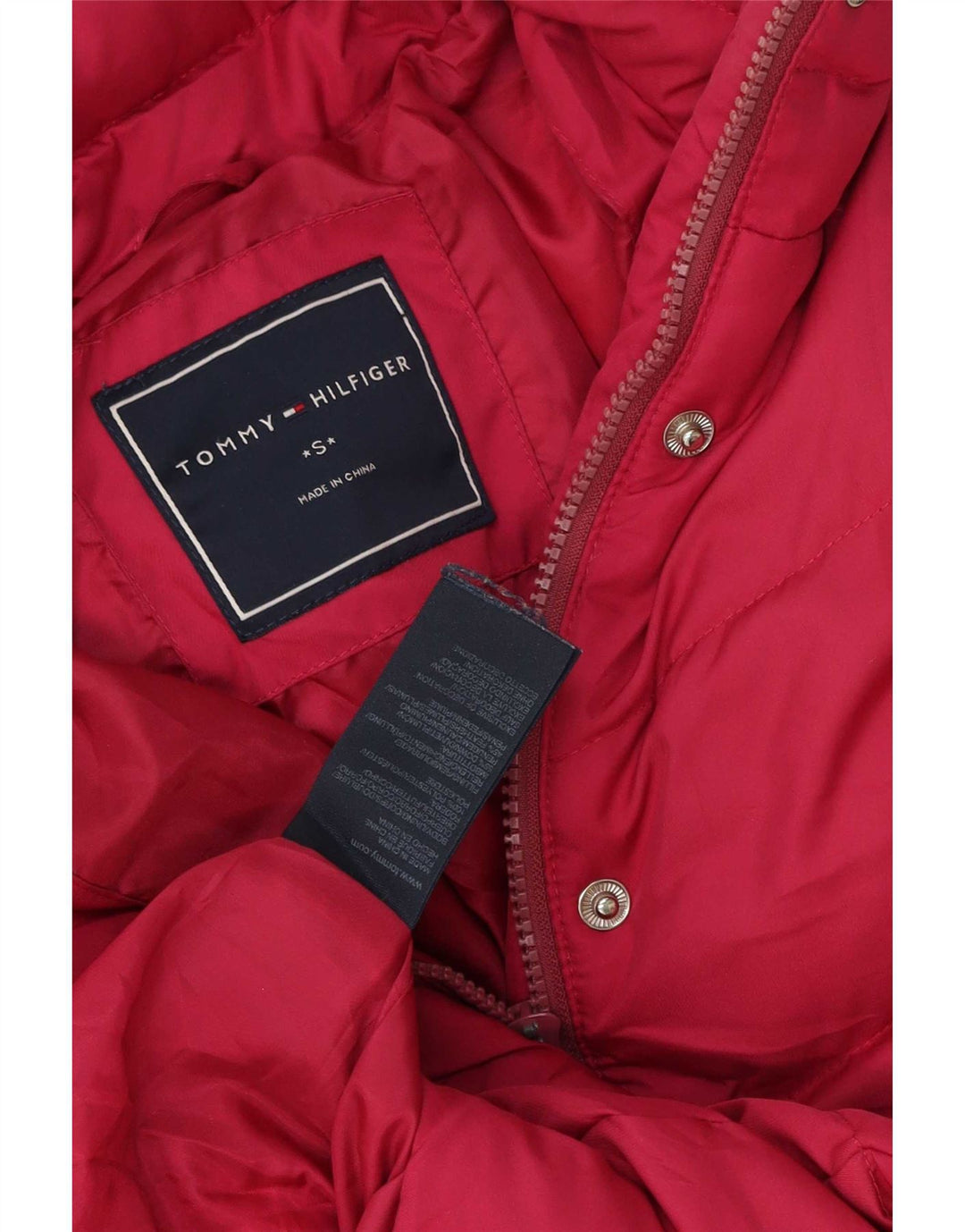 Tommy Hilfiger Veste matelassée à capuche pour femme UK 10 Small Rose Polyester