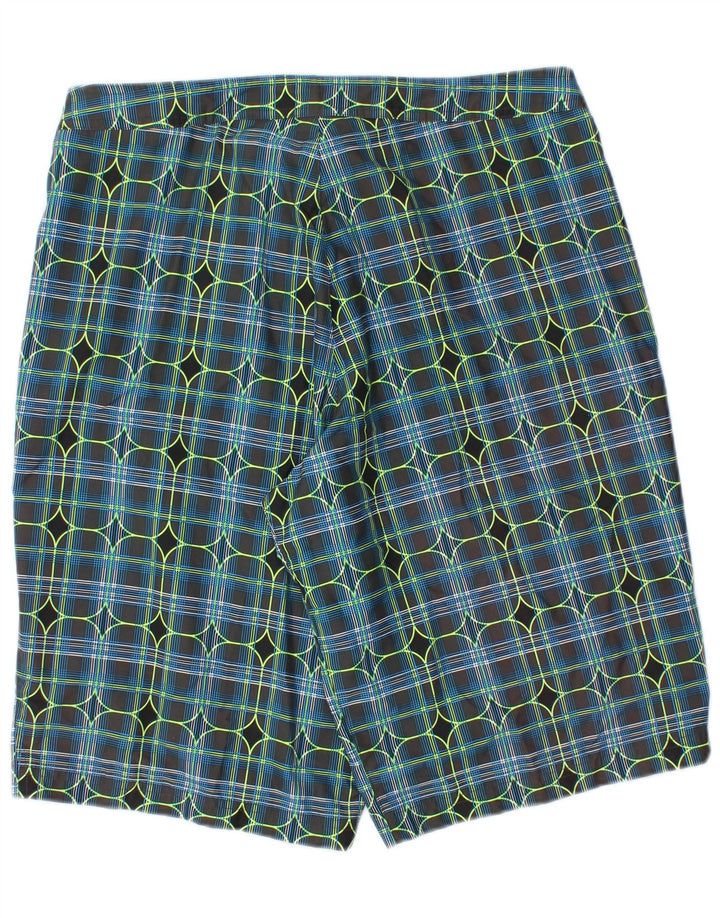 Nike Short de bain pour homme en polyester à carreaux bleu moyen