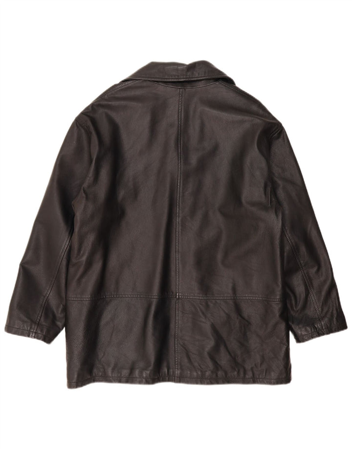 Conbipel Veste en cuir coupe ample pour femme IT 42 Noir moyen