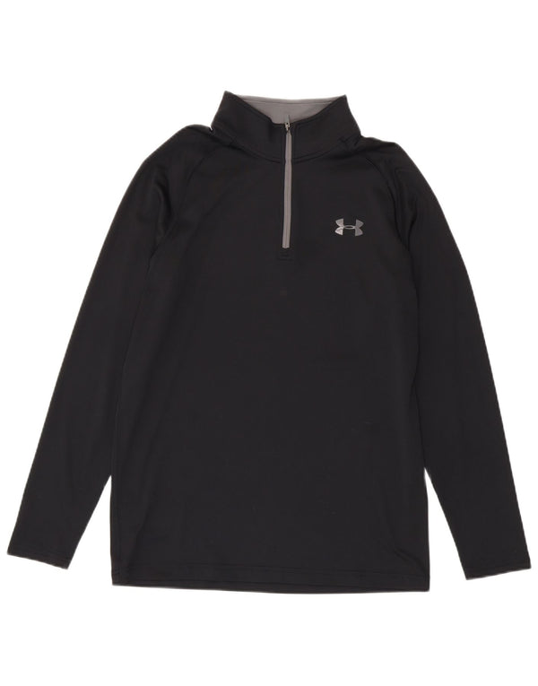 Under Armour Haut de survêtement Heat Gear pour homme avec col zippé Noir Taille S