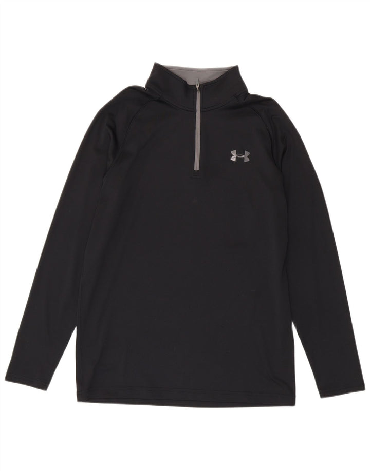 Under Armour Haut de survêtement Heat Gear pour homme avec col zippé Noir Taille S