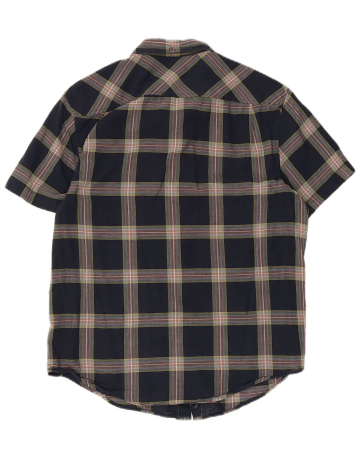 Penguin Chemise à Manches Courtes Heritage Slim Fit Homme Bleu Marine à Carreaux