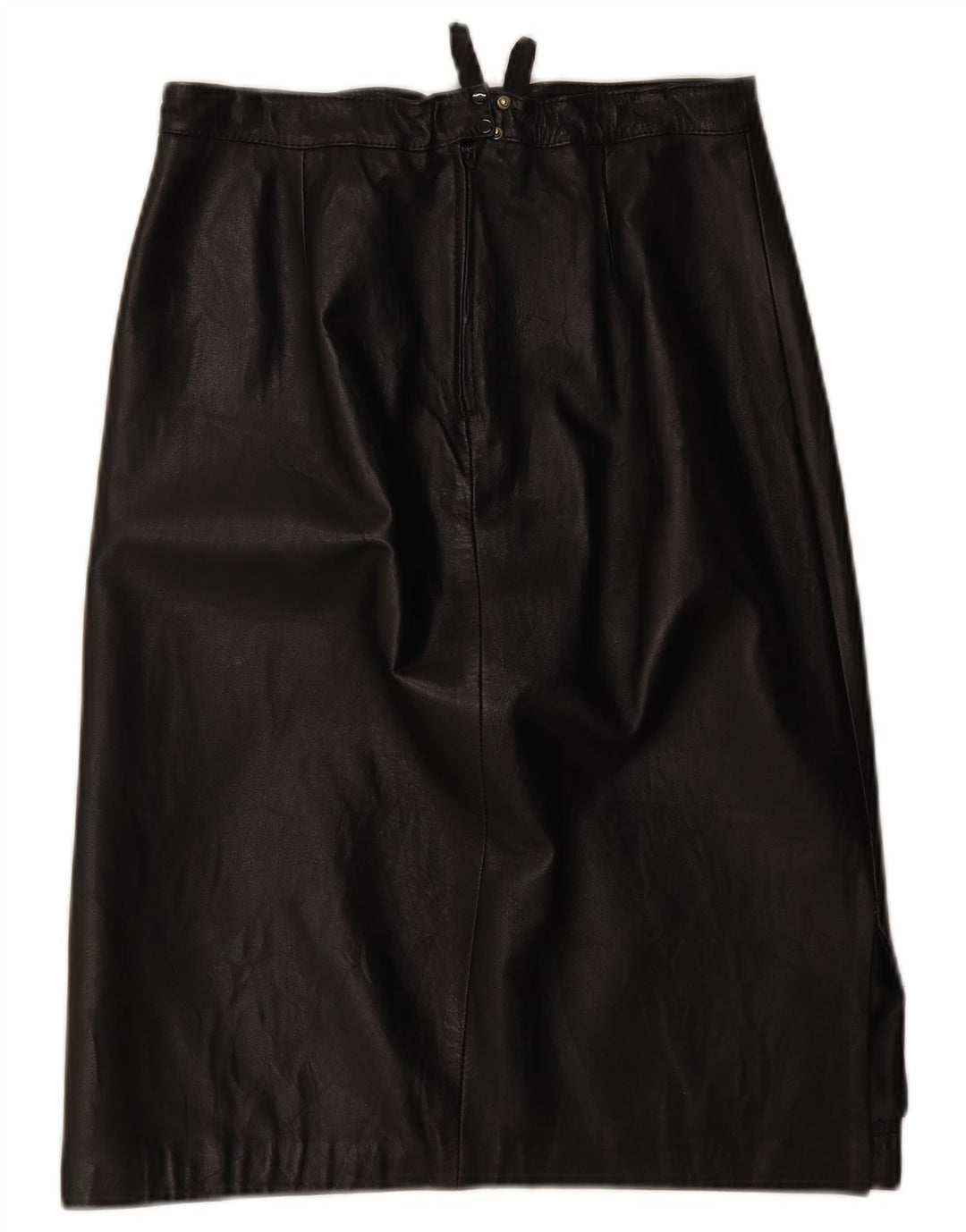 jupe en cuir femme vintage W28 Noir moyen