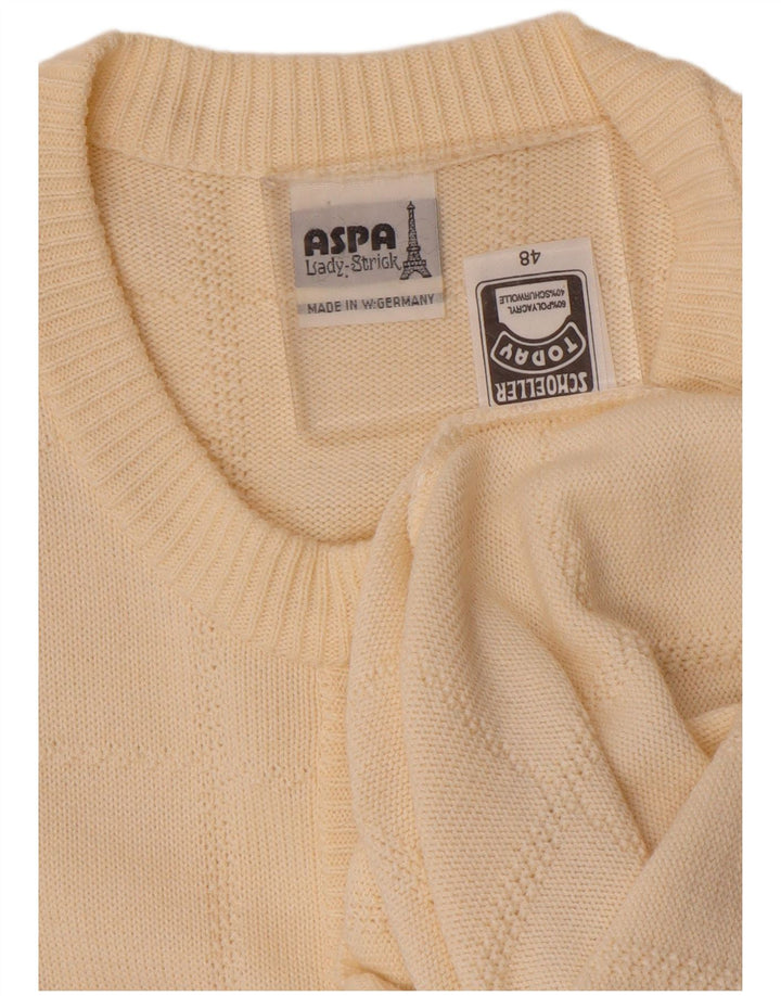 Aspa Cardigan Femme Pull EU 48 2XL Beige Polyacrylique