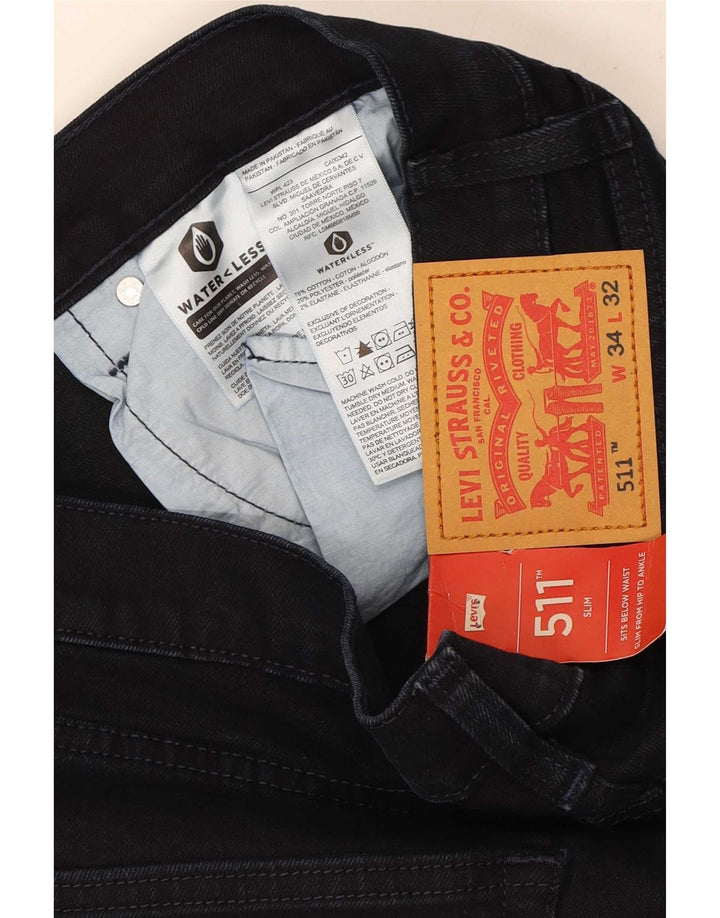 Levi's Jean Slim 511 Femme W34 L28 Bleu Marine Coton