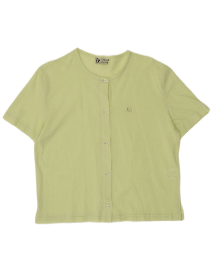 SERGIO TACCHINI Chemisier à manches courtes pour femme IT 48 XL Vert Coton