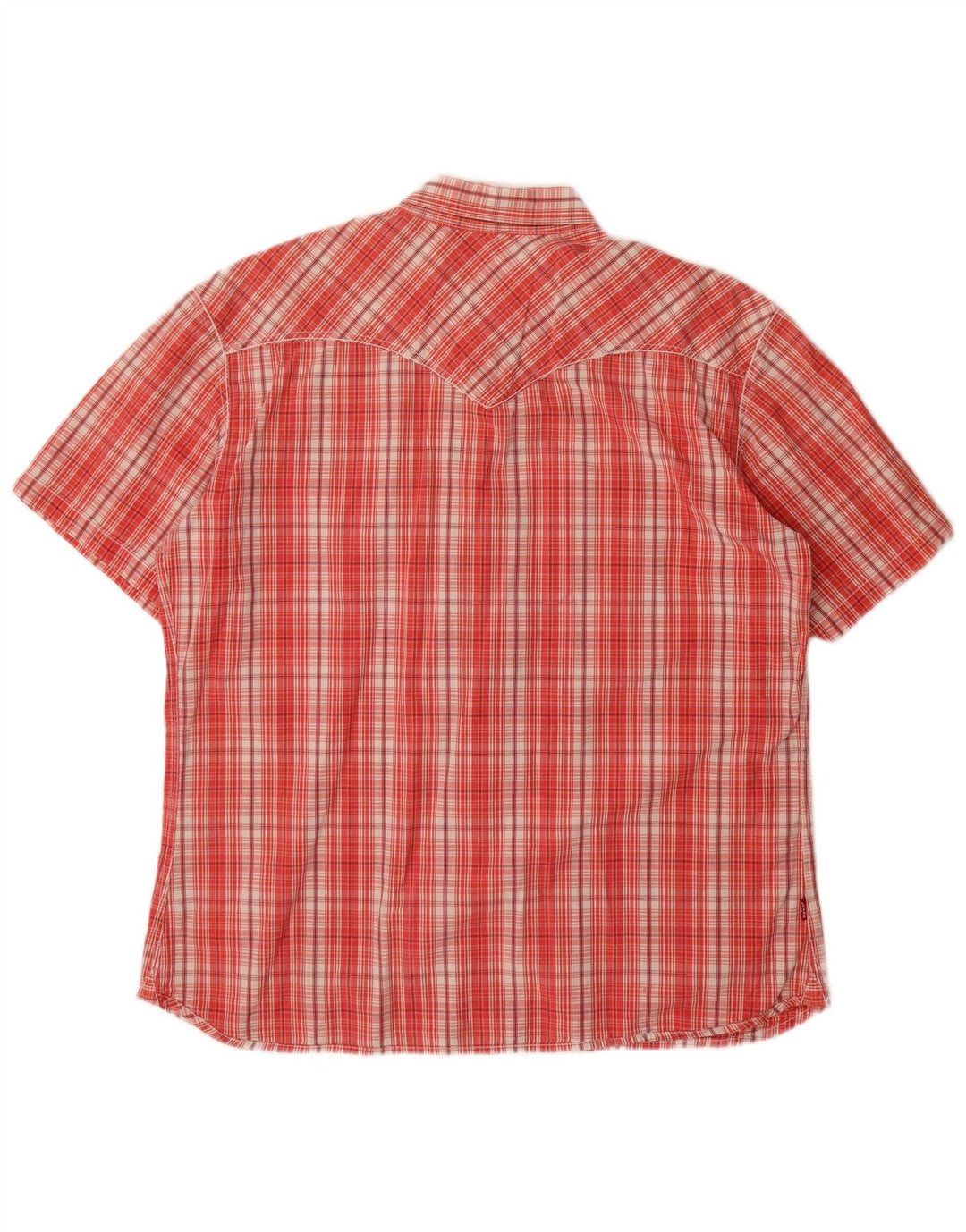 LEVI'S Chemise à Manches Courtes Homme XL Rouge Carreaux Coton