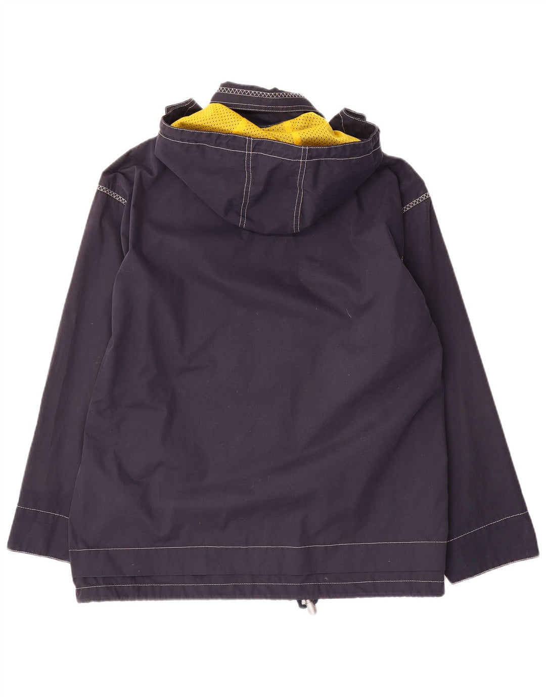 Astrolabio Veste de Pluie à Capuche Femme IT 44 Bleu Marine Moyen Coton