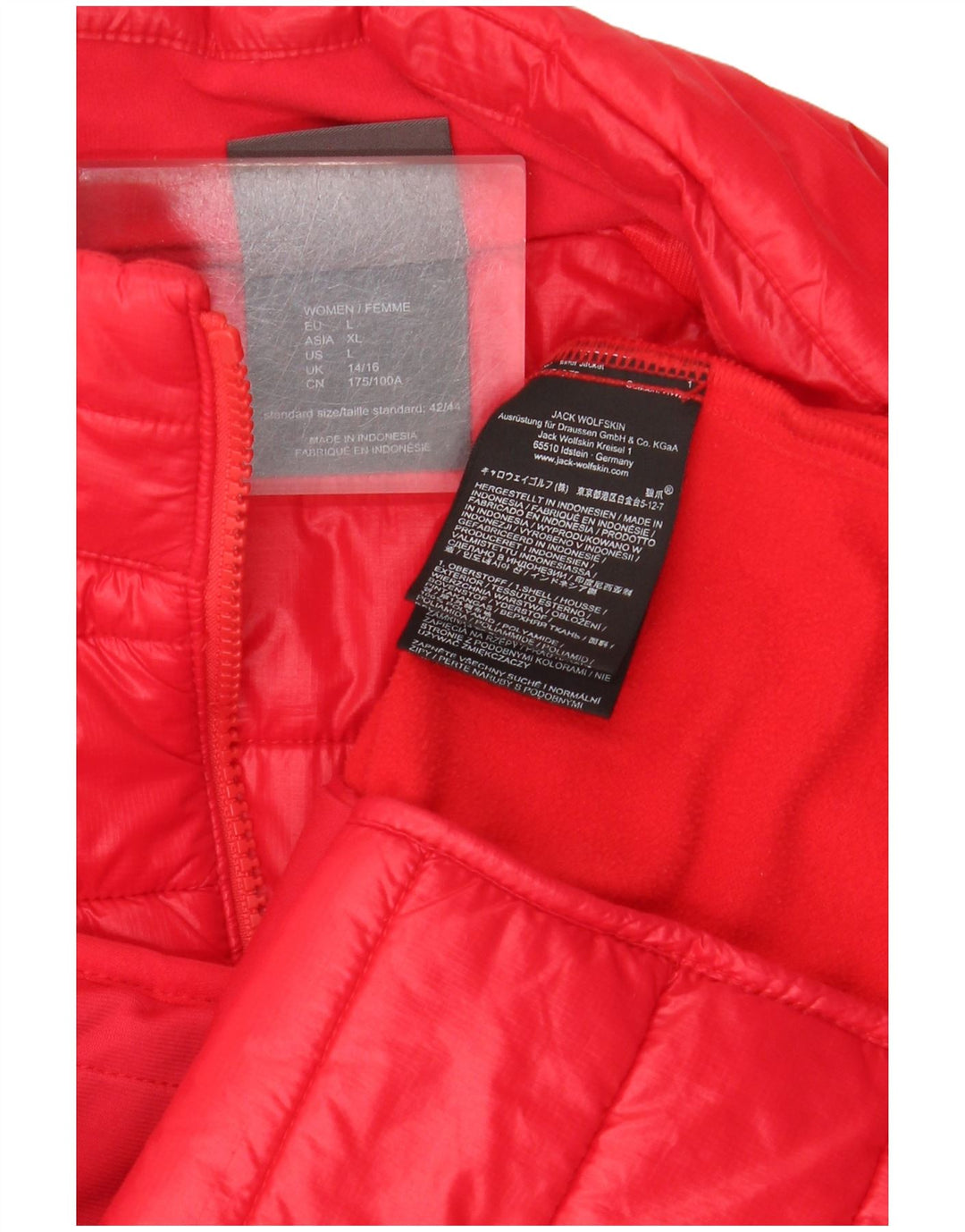 Jack Wolfskin Veste de survêtement pour femme UK 16 Large Rouge Polyamide