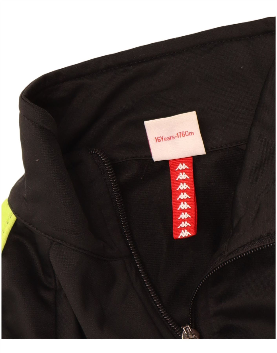 KAPPA Veste de survêtement graphique pour garçon 15-16 ans Noir Colourblock