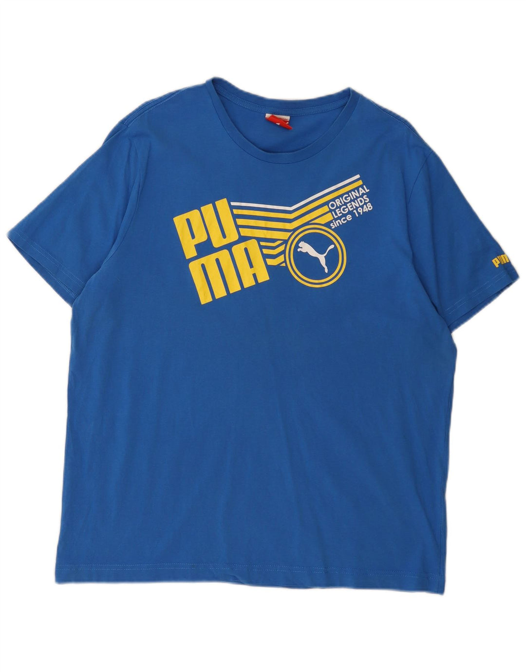 PUMA T-Shirt Graphique Homme XL Bleu