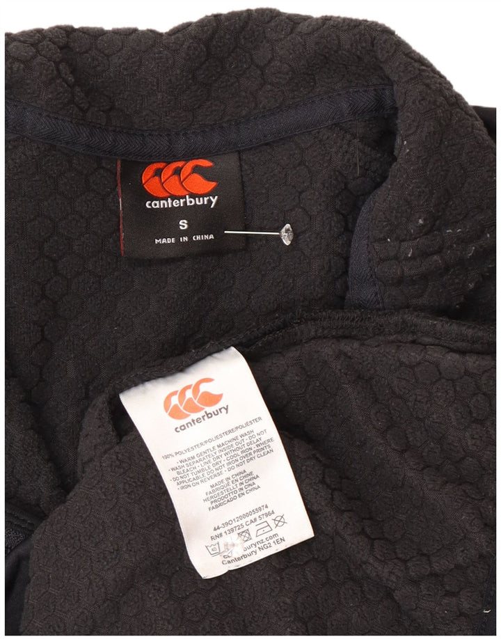 Canterbury Sweat-shirt à col zippé pour homme Petit noir Polyester