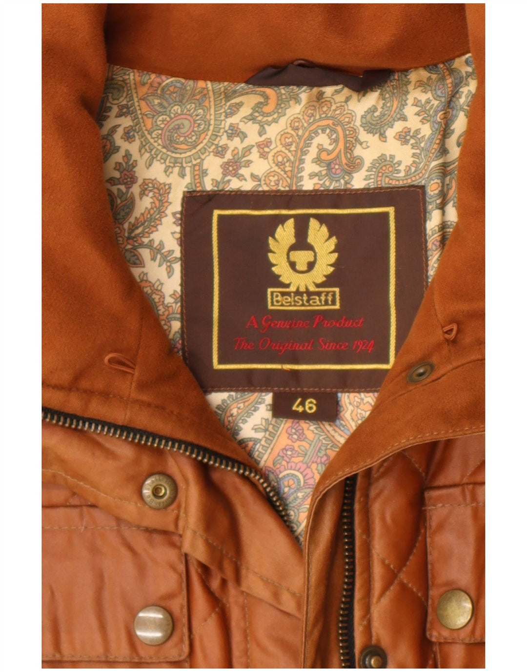 Belstaff Veste matelassée en coton ciré pour femme IT 46 Grand coton beige