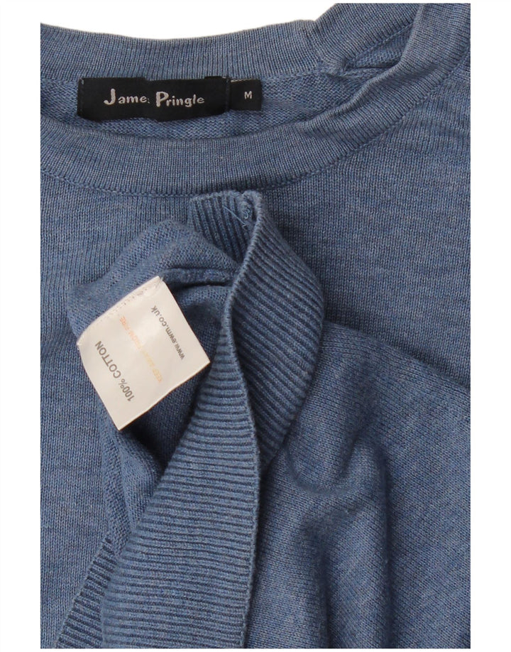 JAMES PRINGLE Pull à col rond coupe décontractée pour homme en coton bleu moyen