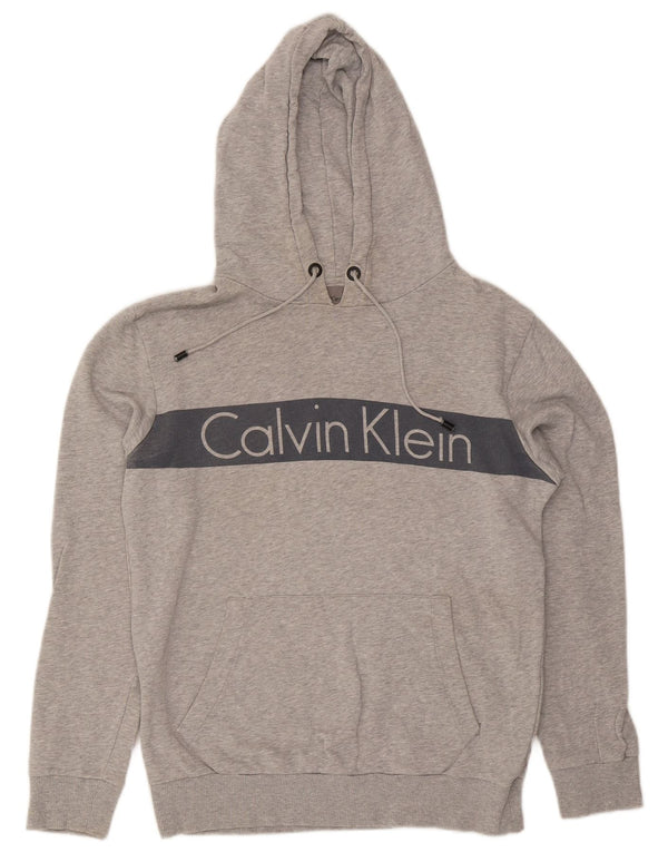 Calvin Klein Jeans Pull à Capuche Graphique Homme Gris Moyen Colourblock