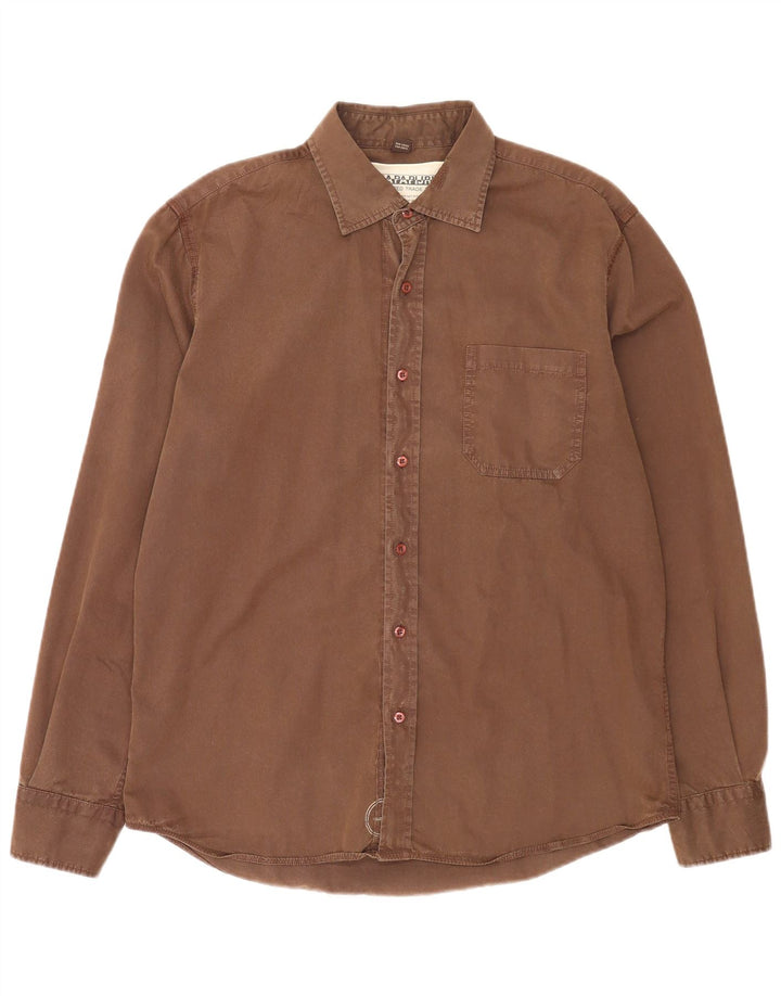 Napapijri Chemise Graphique XL Marron Coton Homme