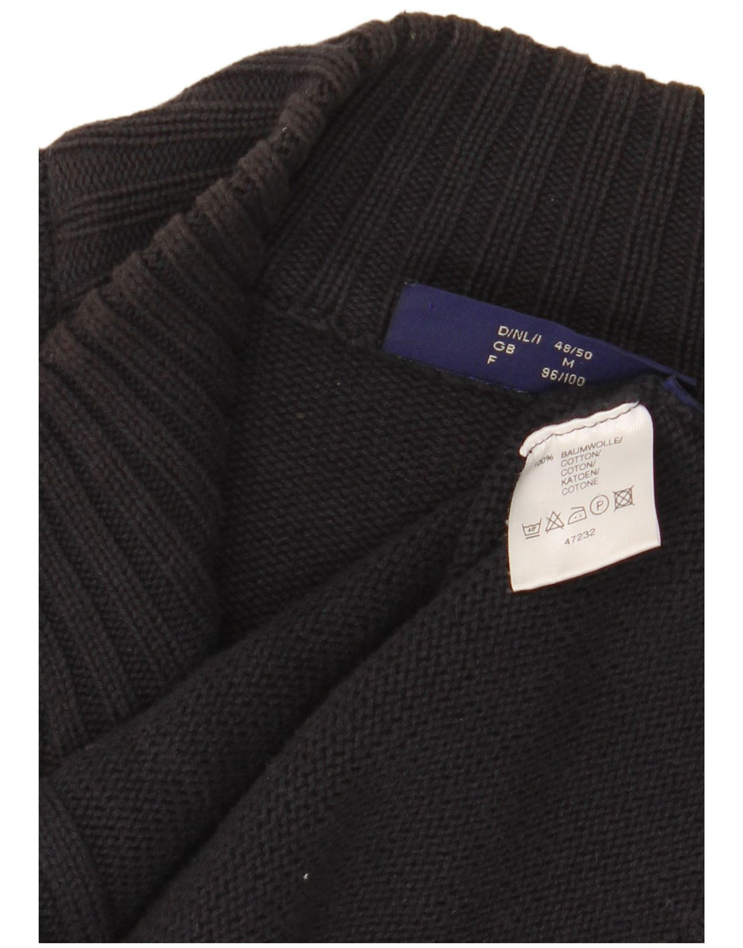 COTTON REPUBLIC Pull Cardigan Homme Bleu Marine Moyen Coton