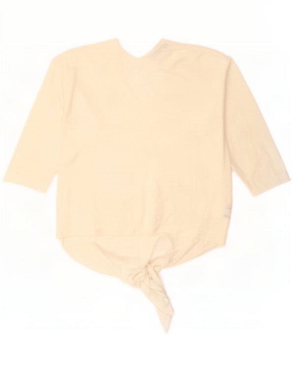 Marks & Spencer Chemisier à manches 3/4 pour femme UK 16 Large Viscose Blanc cassé