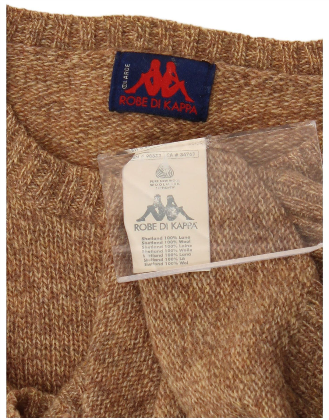 Kappa Pull à col rond pour femme UK 16 Large laine marron
